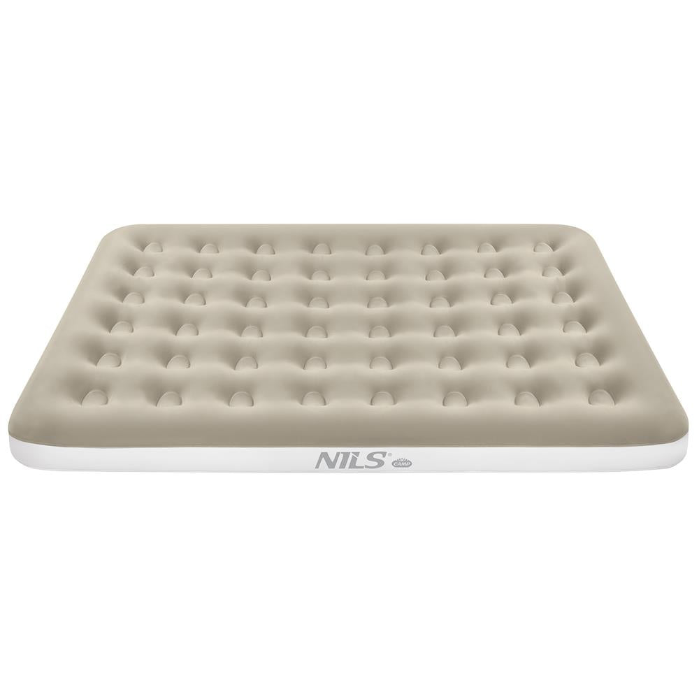 NILS CAMP Campingmatratze Doppelbett beige 203x152x22 cm für Camping Reise Gästebett