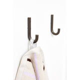 OYOY Pieni Schlichte Haken 2er Set Handtuchhalter in Bronze-Braun aus Edelstahl
