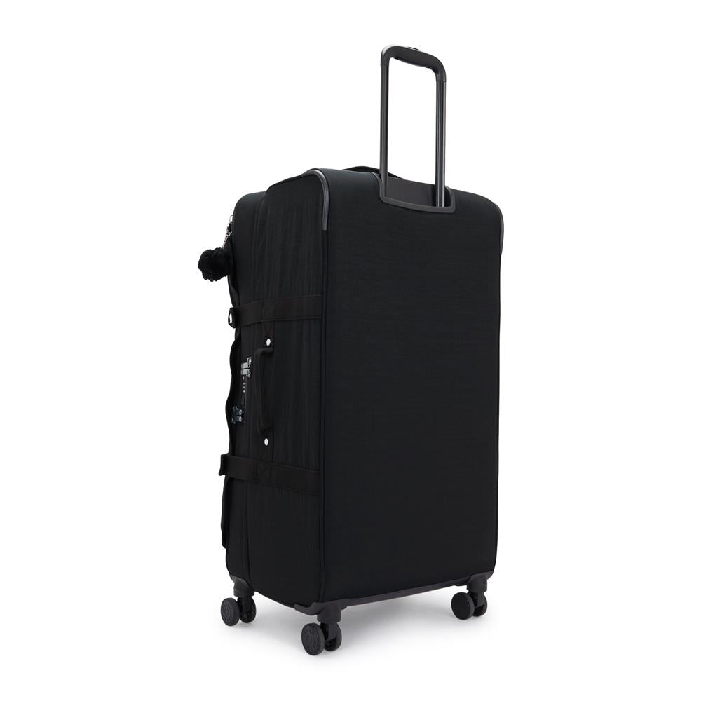 Kipling SPONTANEOUS L, Großer Reisekoffer, Black Noir (schwarz), 101L, 4-Rollen, TSA-Schloss