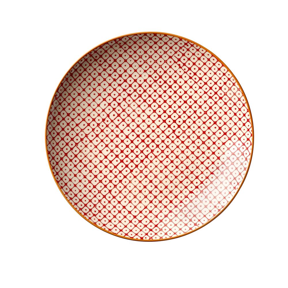 Bloomingville Carla Teller, 3er Set, Bunt, 20cm, Steingut, dänisches Design