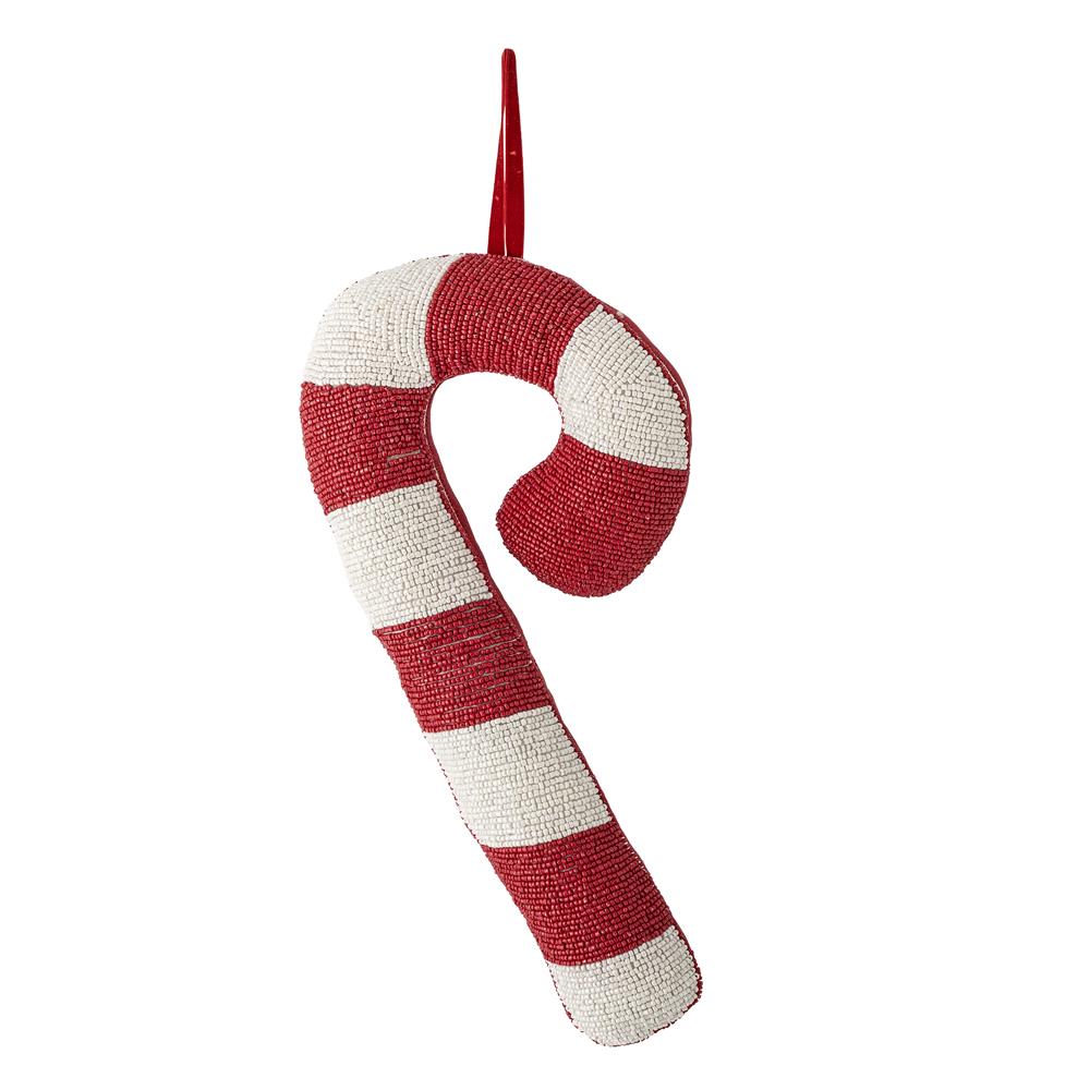Bloomingville Kunai Weihnachtsanhänger Zuckerstange Rot Polyester Weihnachtsdeko