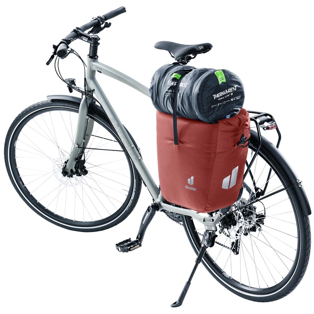 deuter Valbona 20+5, Fahrradtasche, redwood (rot), 25L, Hinterradtasche