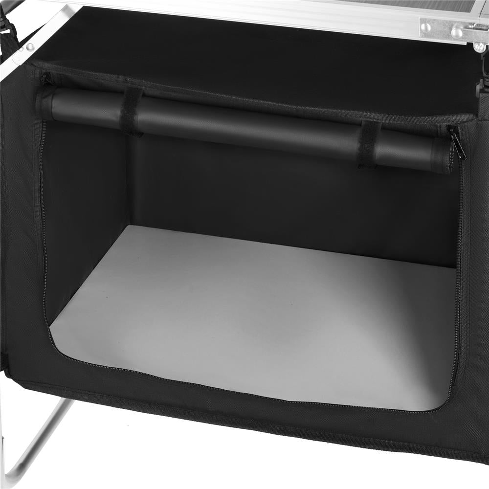NILS CAMP Campingtisch mit Schrank faltbar für Camping Outdoor Küche