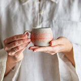 Bloomingville Paula Espressotasse aus Steingut in Orange 140 ml – Espressotasse für Küche und Tischdeko