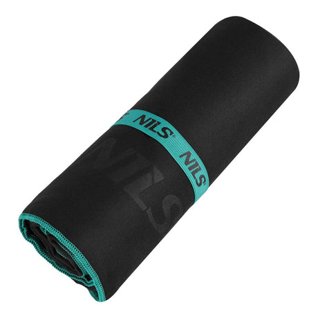 NILS Mikrofaserhandtuch 200x90 cm in Schwarz - schnelltrocknendes Handtuch für Camping, Strand & Sport