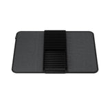 Umbra Udry Geschirr Abtropfgestell und Mikrofaser Abtropfmatte, Faltbar, Platzsparend, 61 x 45 cm, in Schwarz