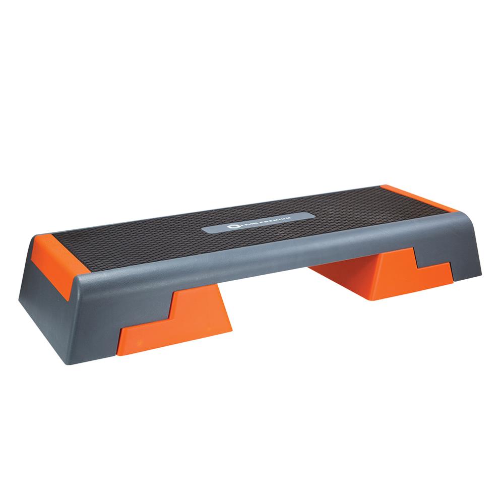 HMS Premium AS007 Aerobic-Steppbrett Schwarz/Orange höhenverstellbar bis 300 kg