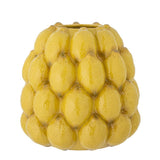 Bloomingville Limone Vase Steingut gelb D22xH22 cm Zitronenmotiv