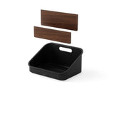 Umbra Bellwood Vorratsschrank Organizer mit 3 Fächern, Aufbewahrungsbehälter in Schwarz/Walnuss
