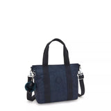 Kipling ASSENI MINI, Mini Tote Bag, Blue Bleu 2 (blau), kleine Handtasche mit Schultergurt