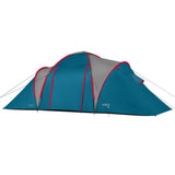 NILS CAMP Highland Zelt für 6 Personen Blau-Grau - großes Familienzelt mit Vorraum für Camping & Outdoor