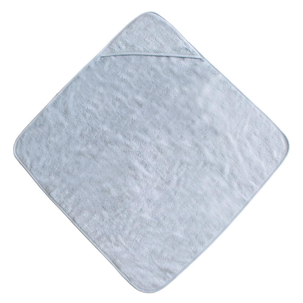 Mushie Baby-Kapuzenhandtuch, Baby Blue, aus 100% Bio-Baumwolle