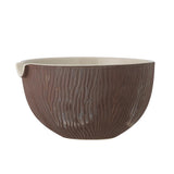 Bloomingville Toula Schale Steingut Braun 21 x 12 x19,5 cm 1,8 Liter