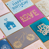 Cricut Cutaway Cards Neutral R40 Klebekarten mit Hintergrundblätter 12 Stück