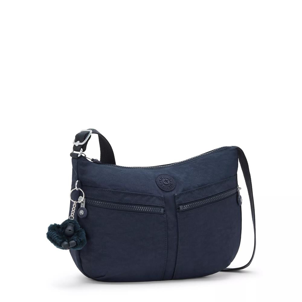 Kipling IZELLAH, mittelgroße Schultertasche, Blue Bleu 2 (blau), Umhängetasche mit viel Stauraum