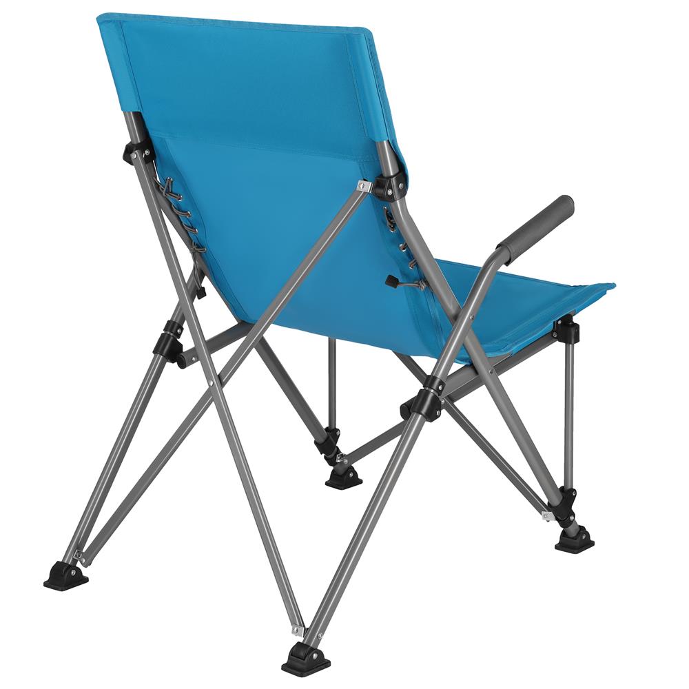 NILS CAMP Campingstuhl klappbar Blau - kompakter Klappstuhl für Camping, Strand & Garten
