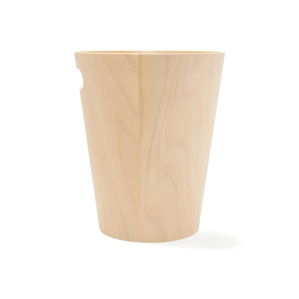 Umbra Woodrow Abfalleimer, Natur/Holz, 7,5 Liter, Zweifarbiger Papierkorb