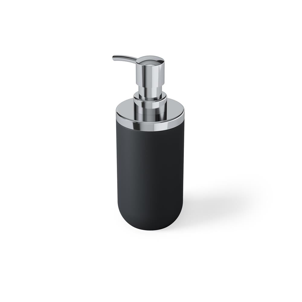 Umbra Junip Seifenspender Chrom/Schwarz Moderner Spender für Flüssigseife und Schaumseife 380 ml