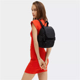 Kipling CITY PACK MINI, kleiner Rucksack, Signature Emb (schwarz), Freizeitrucksack mit Kordelzug