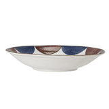 Bloomingville Camellia Servierschale blau/braun 22cm Porzellan Servierschüssel großer tiefer Teller dänisches Design