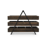 Umbra Terrace Schmucktablett Holz Schmuckkästchen mit drei Schubfächer für Ringe Armbänder Ketten Uhren und Mehr