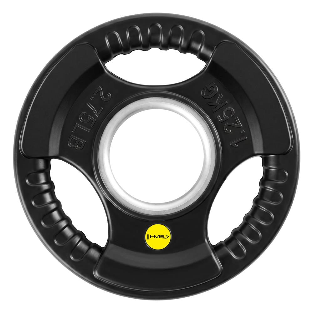 Hantelscheibe 1,25 kg Gummiert 50 mm mit Tri-Grip-Griffe | HMS TOK01 PRO