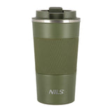 NILS Thermobecher 510 ml Edelstahl grün auslaufsicher Coffee-to-go-Becher für Camping Reisen Alltag