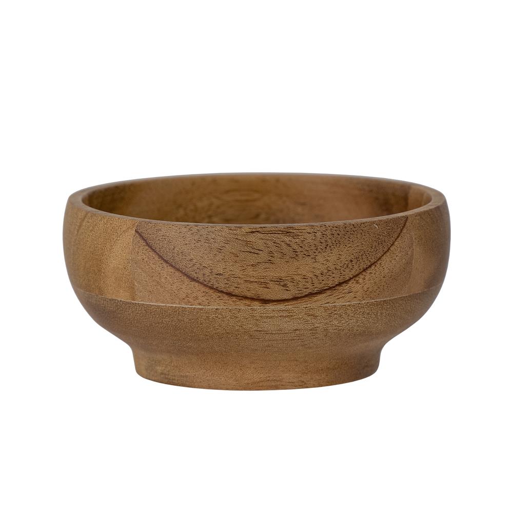 Bloomingville Zeline Schale, Braun, D15xH7,5 cm, aus Mahagoniholz, dänisches Design
