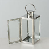 BOLTZE Laterne Caruso 2er Set Silber Windlicht Kerzenhalter Skandinavisches Design