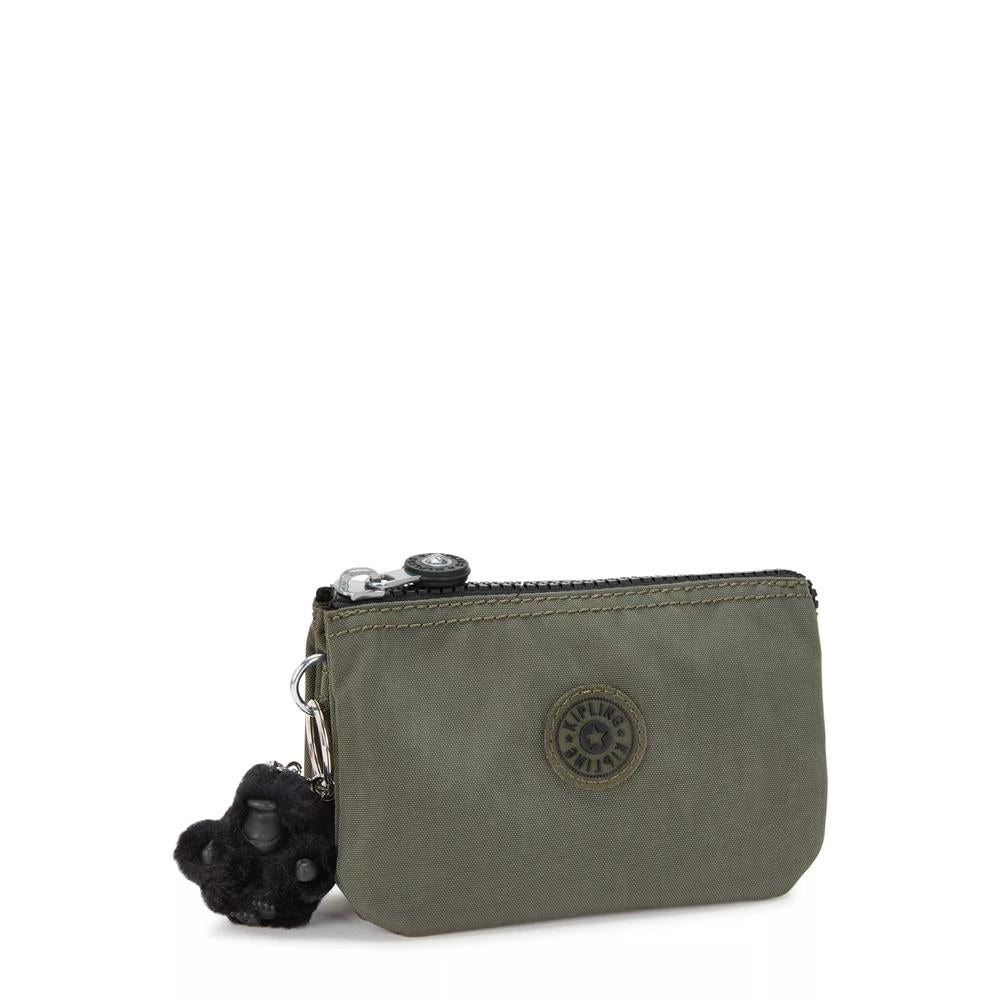Kipling CREATIVITY S, kleine Geldbörse, Green Moss (grün), Portemonnaie mit Reißverschluss
