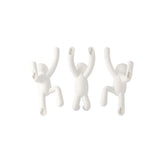 Umbra Buddy Haken 3er Set, Dekorative Wandhaken, Garderobenhaken in Weiß