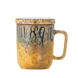 Bloomingville Yuma Becher Deckel Teesieb braun Steingut 250 ml