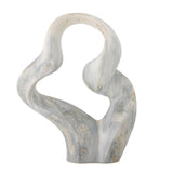 Bloomingville Rouyi Skulptur in Grau, 34cm, aus Steingut