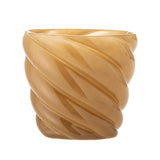 Bloomingville Callo Blumentopf aus Glas in Gelb D17 x H15,5 cm – Pflanzentopf für Wohnzimmer