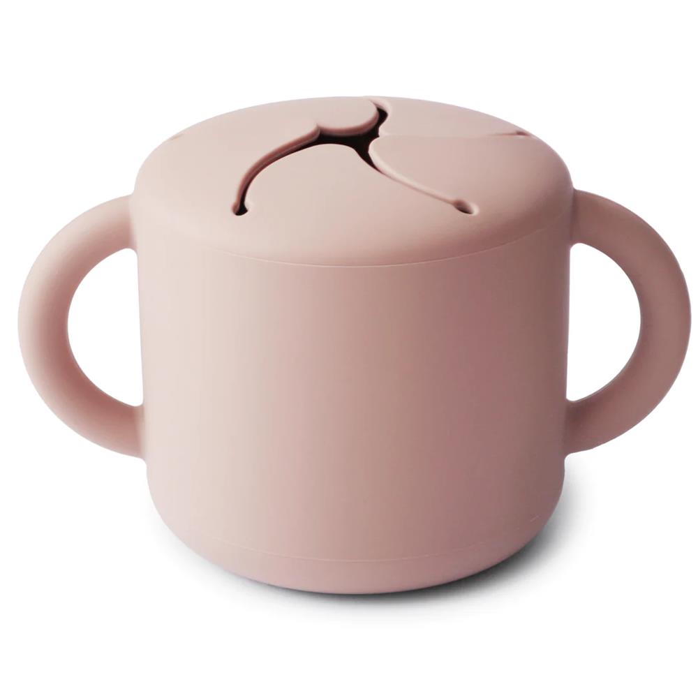 Mushie Snackbecher, Blush, aus Silikon, BPA-frei