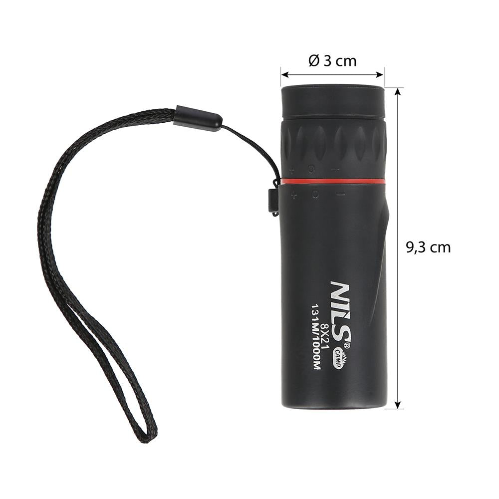 NILS CAMP Monokular 8x19 Fernglas Taschenfernrohr mit Tasche
