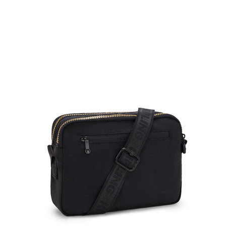 Kipling ABANU M ZIP, Mittelgroße Umhängetasche, Glorious Gold (schwarz), 4L, Schultertasche