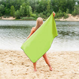 NILS Mikrofaserhandtuch 140x70 cm in Grün - schnelltrocknendes Handtuch für Camping, Strand & Sport