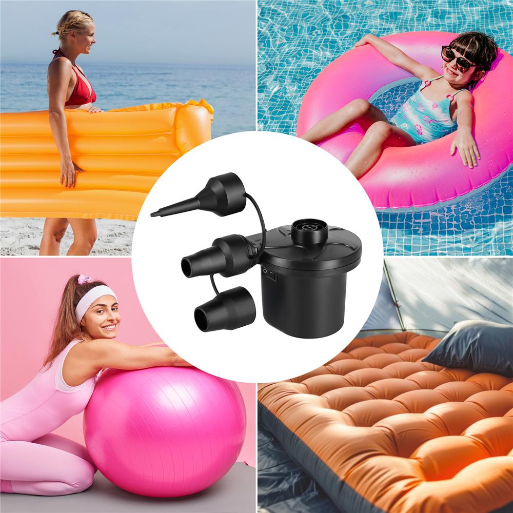 NILS CAMP elektrische Luftpumpe mit Adapter-Set Elektropumpe für Camping