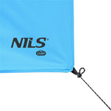 NILS CAMP Tarp 230x140 cm Blau - wasserdichte Camping Plane für Trekking, Outdoor & Schutz