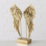 BOLTZE Dekoaufsteller Cosmo Engelsflügel mit Stand 38 cm Gold Elegantes Design