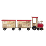 Bloomingville Adventskalender Eisenbahn – Holz-Zug Grunk mit 24 Boxen zum Befüllen, dänisches Design