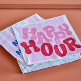 Bloomingville Rosy Serviette 20er Set 33x33 cm bunt - Papierservietten HAPPY HOUR Tischdeko