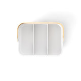 Umbra Bellwood Vorratsschrank Organizer mit 3 Fächern, großer Aufbewahrungsbehälter in Weiß/Natur