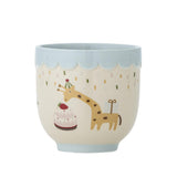 Bloomingville MINI Celebrate Tasse, Blau, Steingut, Kinderbecher, Kindertasse, dänisches Design