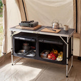 NILS CAMP Campingtisch mit Schrank faltbar für Camping Outdoor Küche