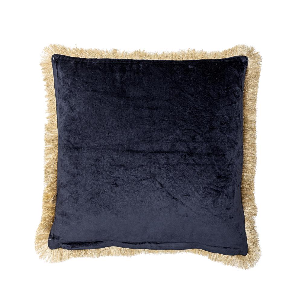 Bloomingville Eydis Kissen Blau – Dekokissen 45x45 cm aus Viskose & Baumwollvelours