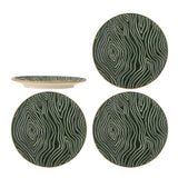 Bloomingville Woodsby Teller 4er Set 16 cm Steingut Holzoptik