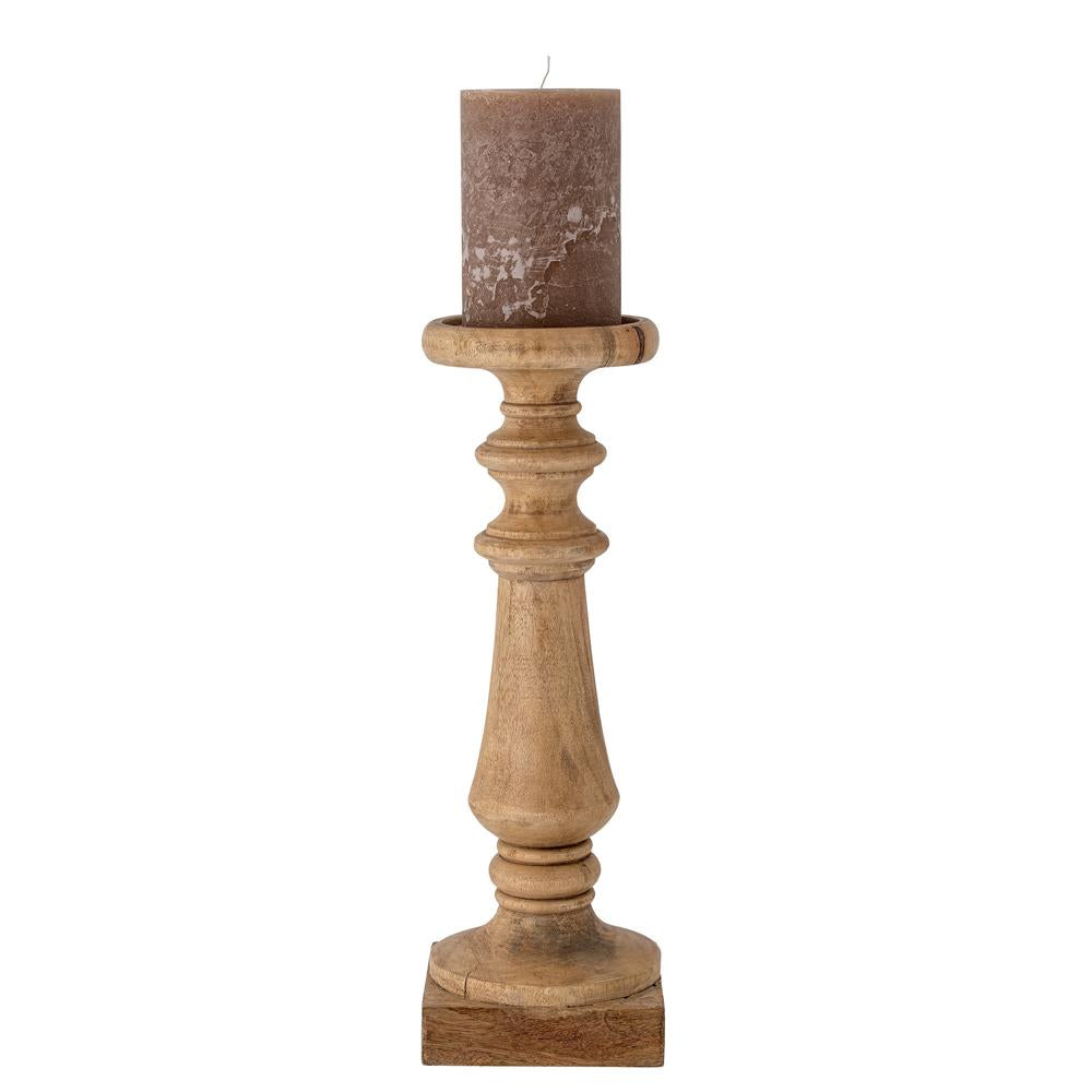 Bloomingville Noore Sockel natur H46 cm aus Mangoholz – handgeschnitzter Holzsockel für Wohnzimmer