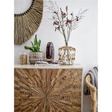 Bloomingville Decke Matt 160x130cm Grau Beige Baumwolle Fransen Tagesdecke Kuscheldecke Überwurf